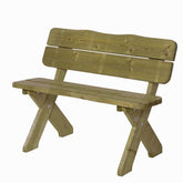 mooi parkbankje staat goed in elke tuin gemaakt van stevig hout