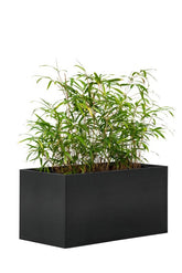 Jardinière Mohawk, acier thermolaqué noir 60 x 120 x 60 cm