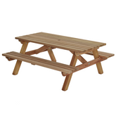 harthouten picknicktafel met gat voor parasol
