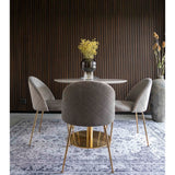 Martinez – Esszimmerstuhl – grauer Samt – Stahl – 2er-Set