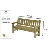 Banc de parc Mees 180 cm (trois places)