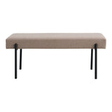 Garcia – Bank – Stein – Stahl und Holz – 100 x 36 x 42,5 cm