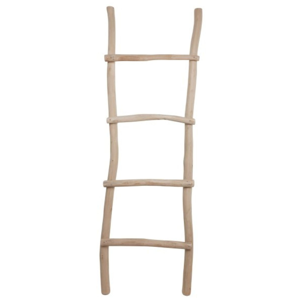 Functionele en stijlvolle teakhouten ladder van Collection Wood Selections.