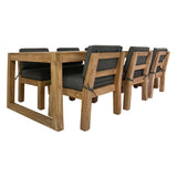 Ervaar luxe in de buitenlucht met de Tuinset New Aruba. Creëer de perfecte setting voor gezellige diners en ontspanning met dit teakhouten meesterwerk.