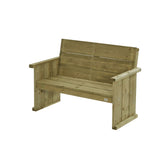 houtenbank met rugleuning 