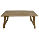 Transformeer je eethoek met de karaktervolle Eettafel Lawas van WoodSelections, gemaakt van rustiek oud teakhout.