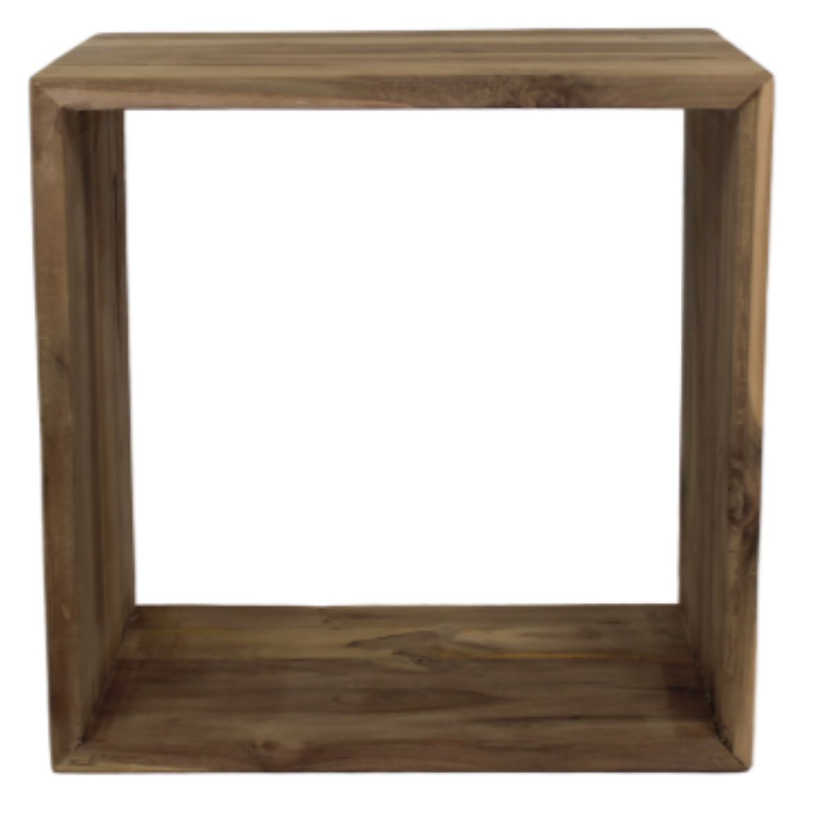 Gerecycled Teakhouten Bijzettafel - Minimalistisch design met organische esthetiek, geschikt voor kleine ruimtes.