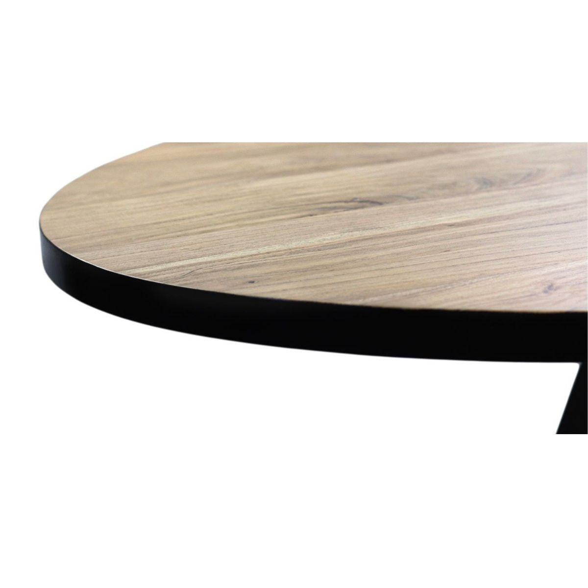 Trendy en functioneel design - Geniet van de combinatie van natuurlijke materialen en een tijdloos ontwerp met de Ovale Eettafel Milano van acaciahout/metaal.