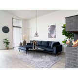 Peters - Venezia Koffietafel - zwart - staal en glas - ø48xh48cm