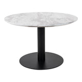 Anderson - table basse - aspect marbre - acier et MDF - ø70x45cm