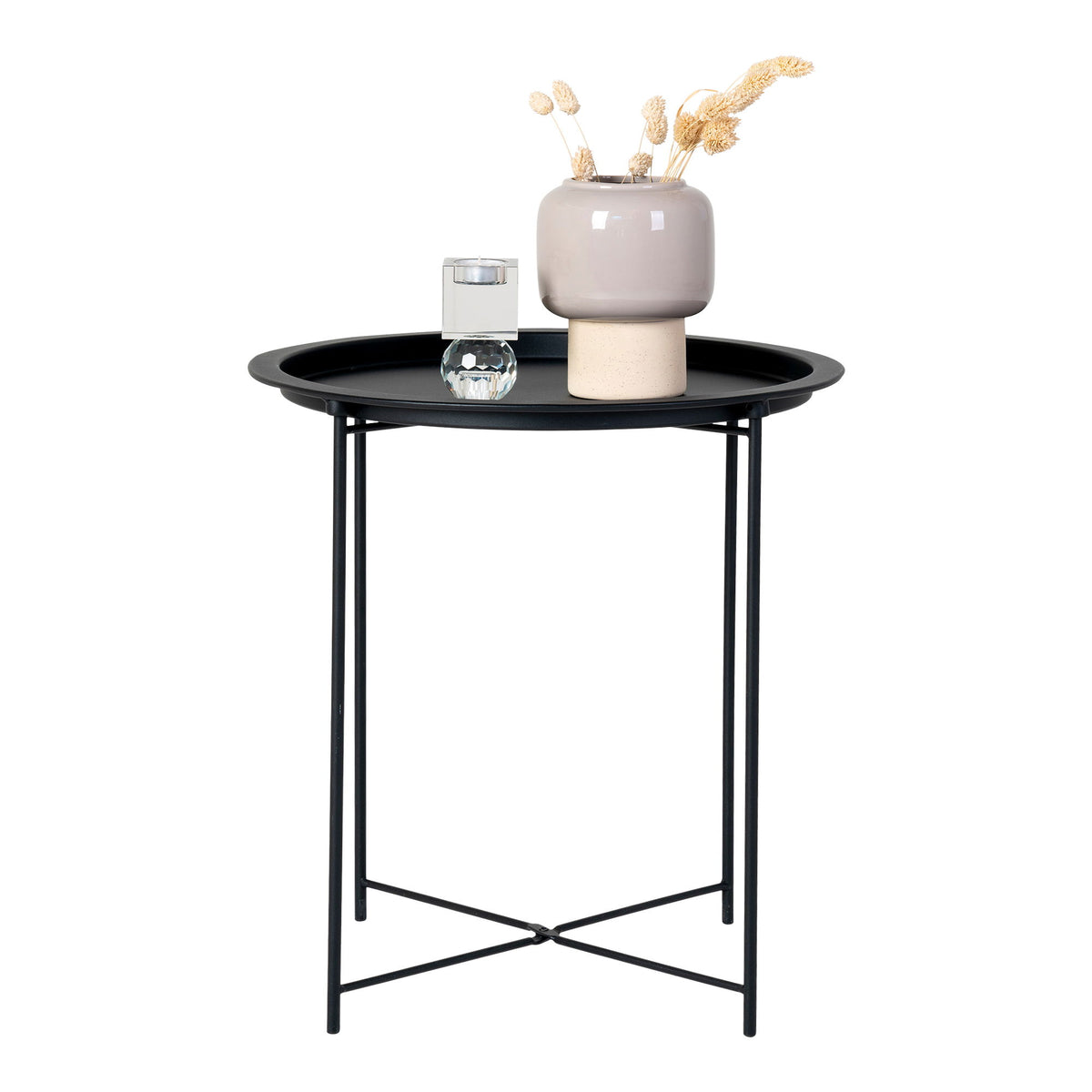 Jansen - Table d'appoint - Noir - Acier thermolaqué - 47x50cm