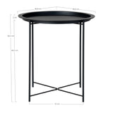 Jansen - Table d'appoint - Noir - Acier thermolaqué - 47x50cm
