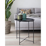 Jansen - Table d'appoint - Noir - Acier thermolaqué - 47x50cm