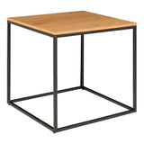 Taylor - table d'appoint - noir - acier et chêne - 45x45x45 cm