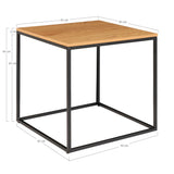 Taylor - table d'appoint - noir - acier et chêne - 45x45x45 cm