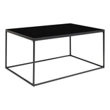Robinson - salontafel - zwart - staal en spaanplaat - 90x60x45 cm