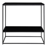 Eva – Konsolentisch – Schwarz – Stahl und Spanplatte – 80 x 36 x 80 cm