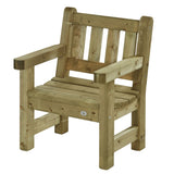 mooie stoel van hout voor in de tuin goede kwaliteit gaat makkelijk 15 jaar mee 