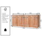 Containerumbau Lisa | 4 Mülltonnen