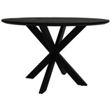 Opvallende 3D-model metalen poot, zwart gepoedercoat, zorgt voor een stoere en eigentijdse uitstraling van de eettafel.