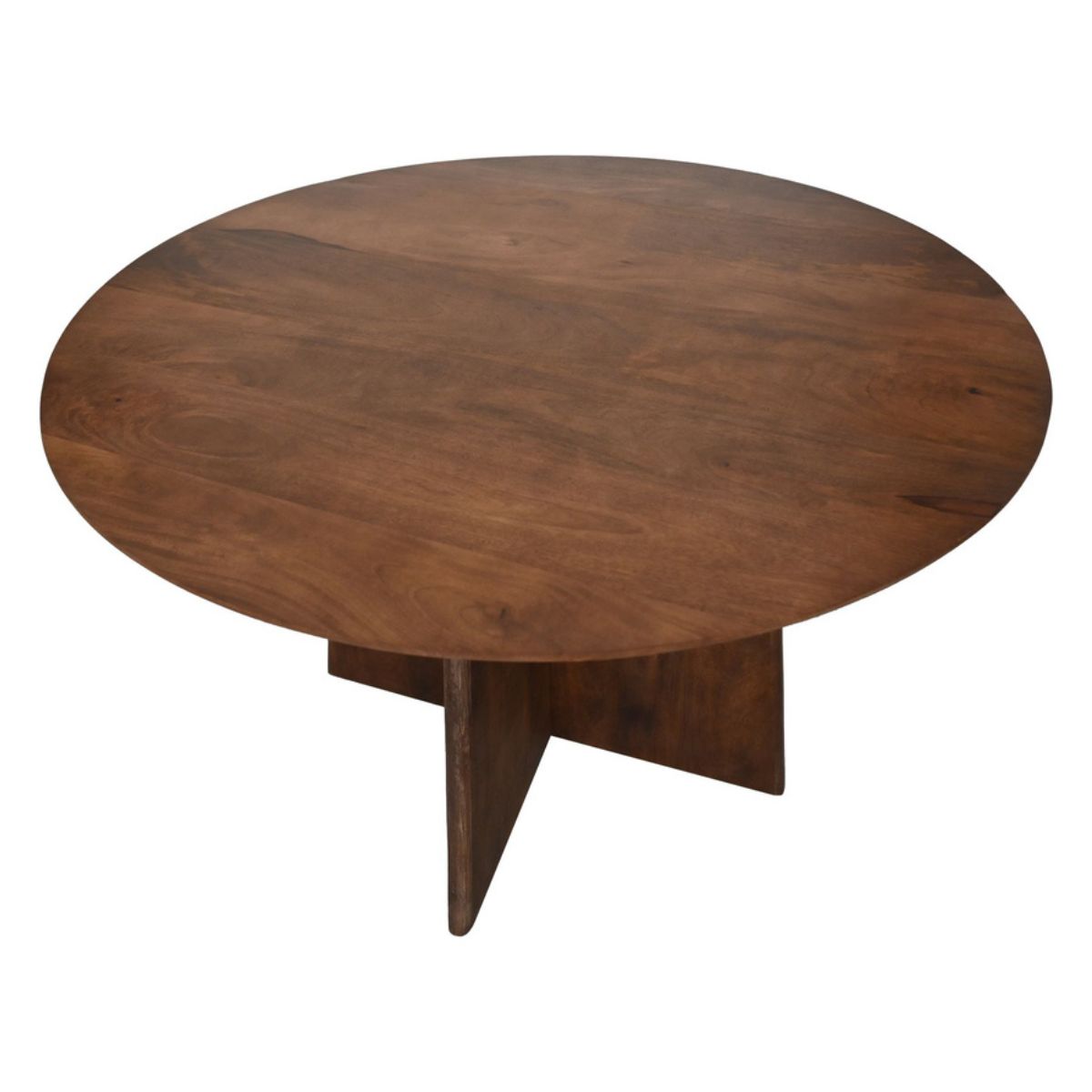Speels design en authentiek gevoel: Ronde Eettafel voor intieme diners.
