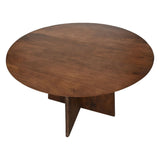Speels design en authentiek gevoel: Ronde Eettafel voor intieme diners.
