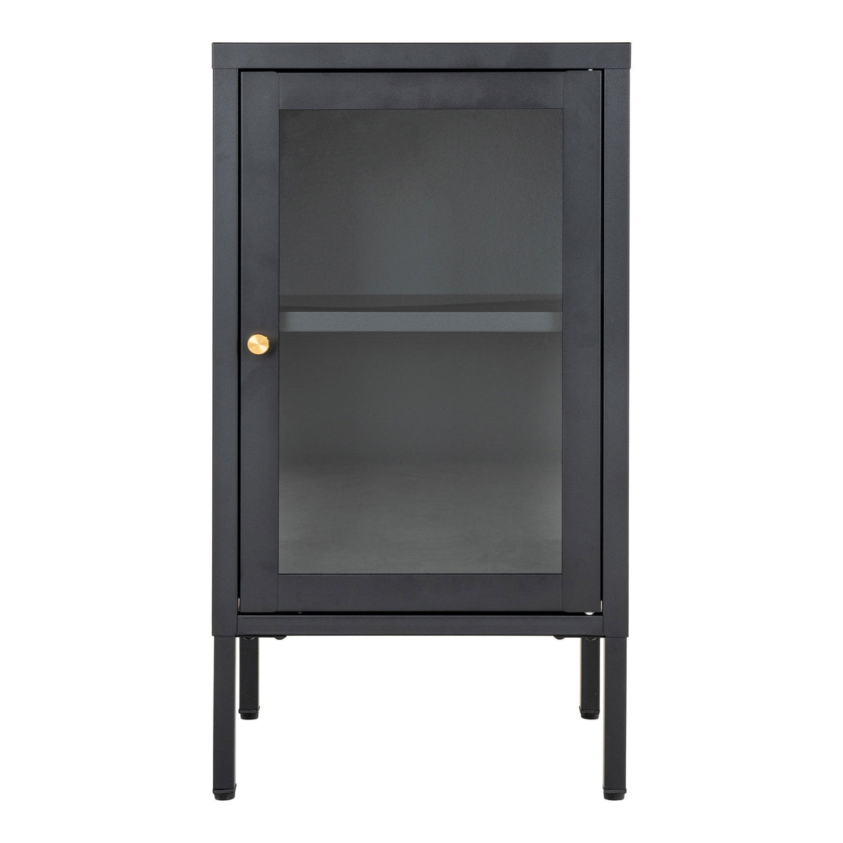 Van der Linden - Schrank - Schwarz - Stahl und Glas - 80x40x180 cm