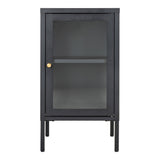 Van der Linden - Schrank - Schwarz - Stahl und Glas - 80x40x180 cm