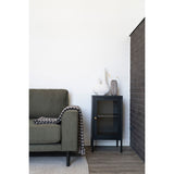 Van der Linden - Schrank - Schwarz - Stahl und Glas - 80x40x180 cm