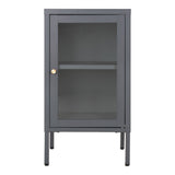 Robinson - Schrank - Grau - Stahl und Glas - 80x40x180 cm