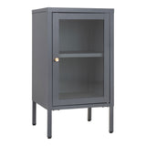 Robinson - Schrank - Grau - Stahl und Glas - 80x40x180 cm