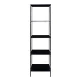 Peters - étagère murale - noir - acier et aggloméré - 51x36x170 cm