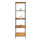 Jones - étagère murale - noir - acier et aggloméré - 51x36x170 cm