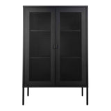 Joseph - displaykast - zwart - staal - 80x40x180 cm