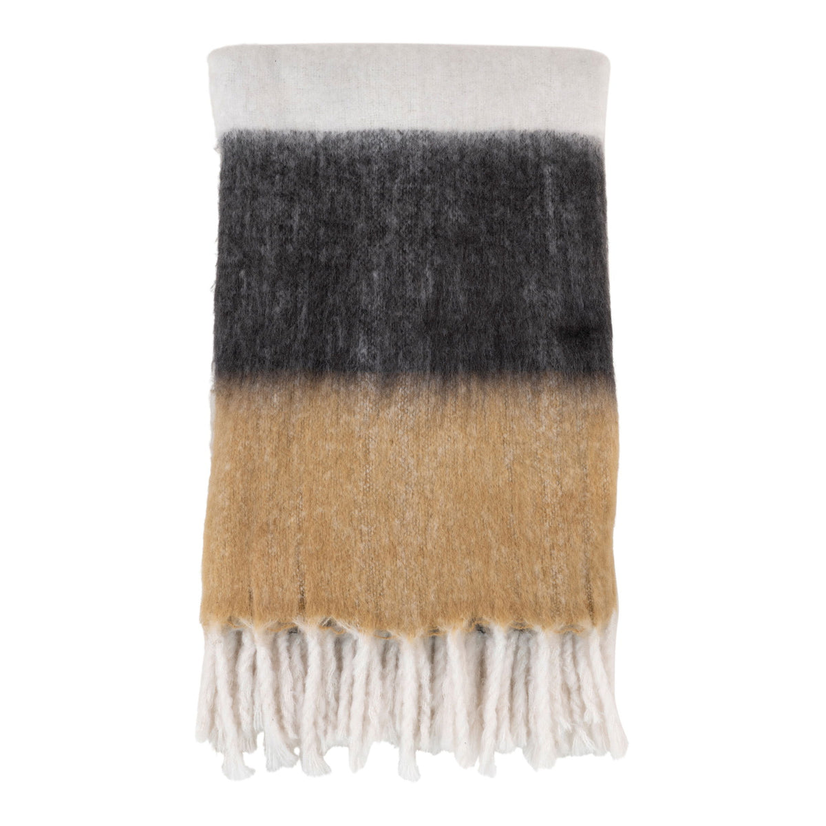 Janssen - Couverture Sintra - Noir/Blanc/Marron - Acrylique - 170x130 cm