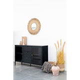 Jansen - Plaid - zwart/beige - katoen/polyester - 130x180 cm