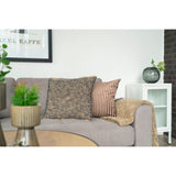 Sophie - coussin - beige/marron - rayonne et coton - 45x45 cm