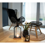 Elin - lamsvacht kleed - zwart - echt lamsvacht - 50x85 cm