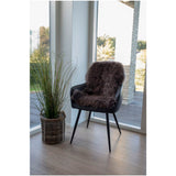 Janssen - peau d'agneau - marron - véritable peau d'agneau - 50x85 cm