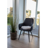 Moore - chaise en peau d'agneau - blanche - peau d'agneau véritable - Ø35 cm