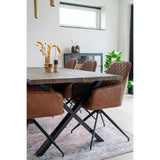 Martinez – Havanna-Teppich – Orange/Blau – Chenille-Polyester – 160 x 230 cm