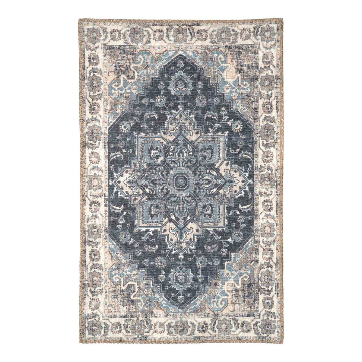 Amelia - Paillasson - bleu - chenille polyester - 50x80 cm