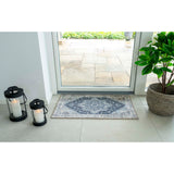 Amelia - Paillasson - bleu - chenille polyester - 50x80 cm