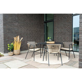 Thompson - Minorque dos - sable - 100% plastique recyclé - Ø180 cm