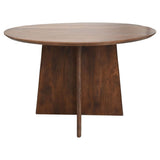Gezellig samenzijn gegarandeerd met deze warme mangohouten eettafel.