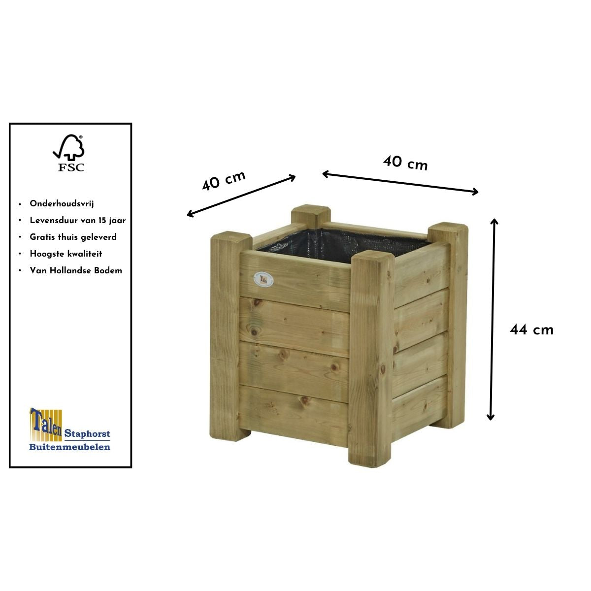 plantenbak hout houtenplantenbak recyclebaar  stevig