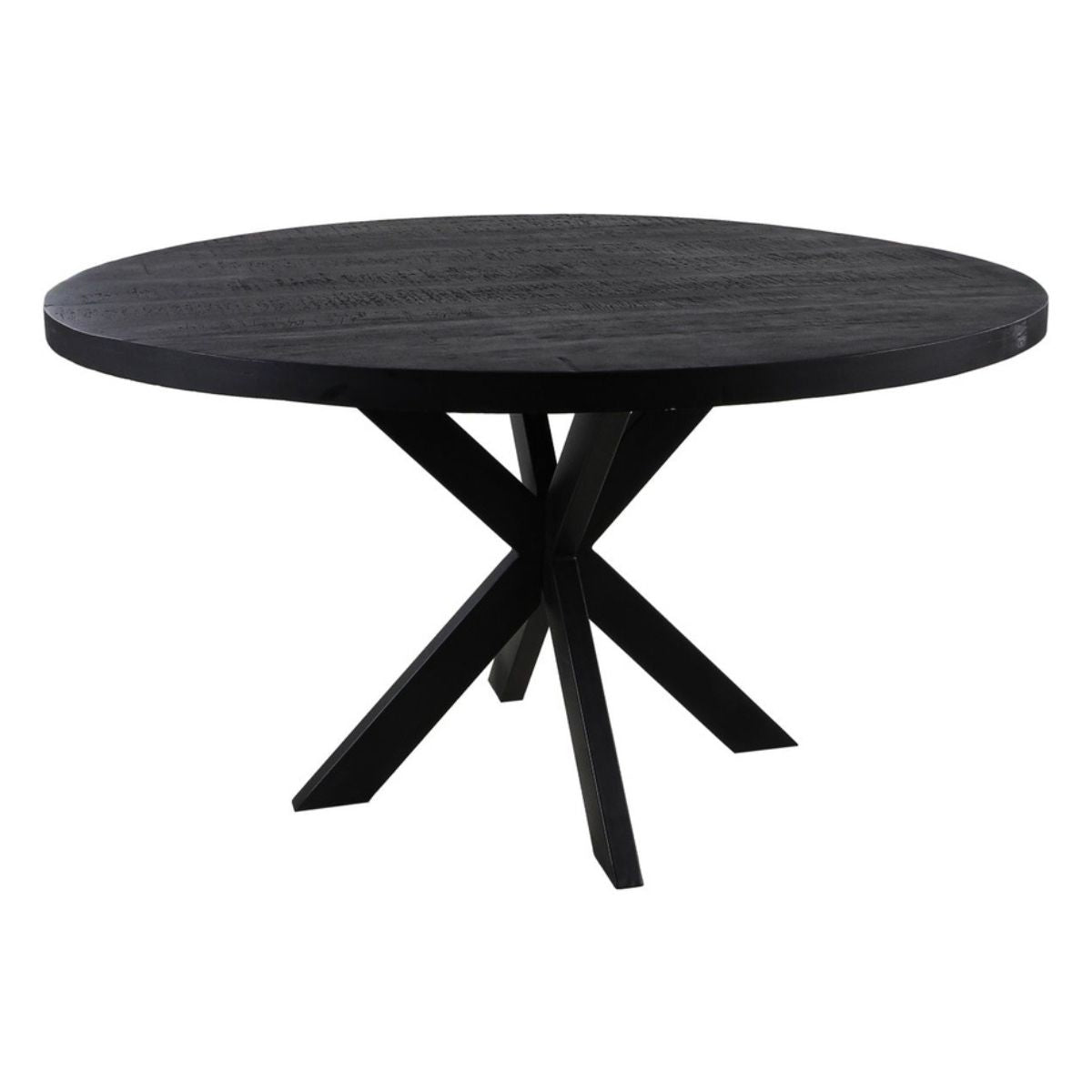 Uniek ontwerp: Ronde Eettafel met warme tekeningen en zwarte afwerking.