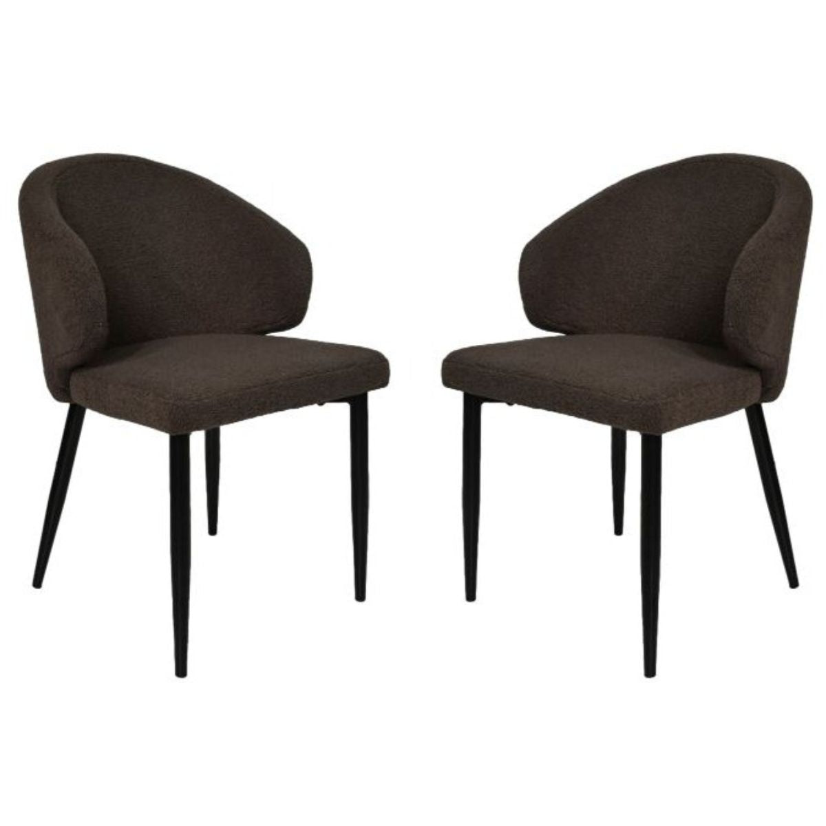 Verrijk je eetkamer met de Yuna Espresso Eetkamerstoel - Set van 2 voor een vleugje elegantie en comfort.