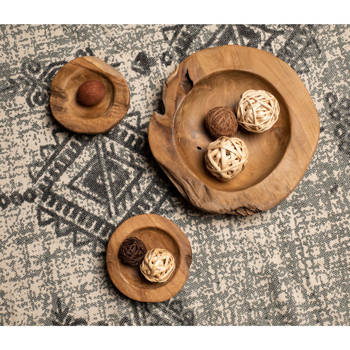 ø20-27 cm teakhouten fruitschaal van Wood Selections, snelle levering binnen 1-3 werkdagen.