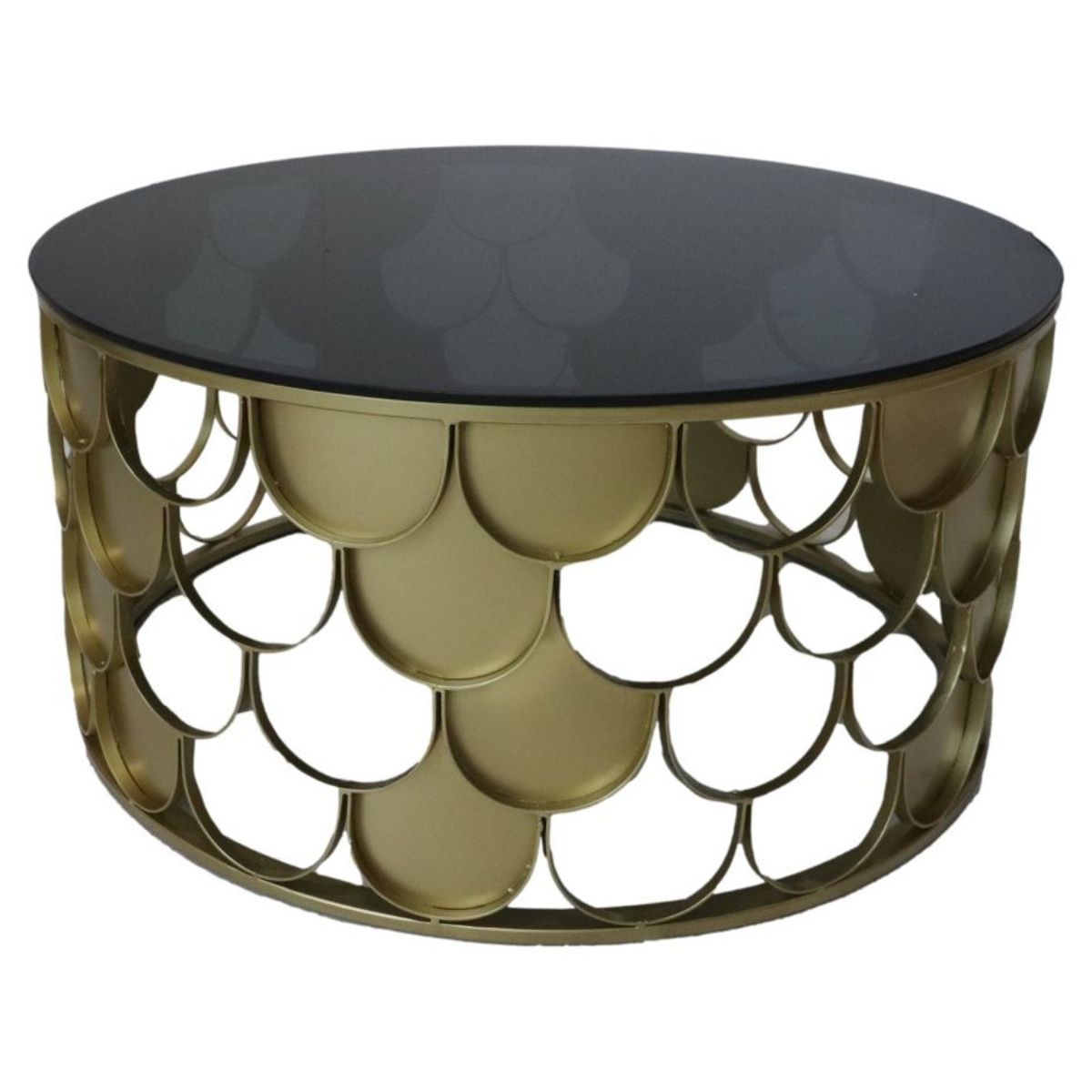 Salontafel Goud/Zwart: Een elegante upgrade voor jouw woonkamer met een uniek getint glazen tafelblad. Luxe en betaalbaarheid gecombineerd voor een exclusieve uitstraling.